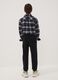 Black stretch-cotton denim joggers with elasticated waistband for boys_2