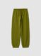 Pantaloni jogger verdi in puro cotone organico_0