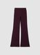 Purple flared leggings in stretch viscose jersey_0