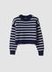 Blue striped viscose-blend crew-neck jumper_3