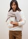 Maglia bianca in alpaca e lana elasticizzato girocollo_0