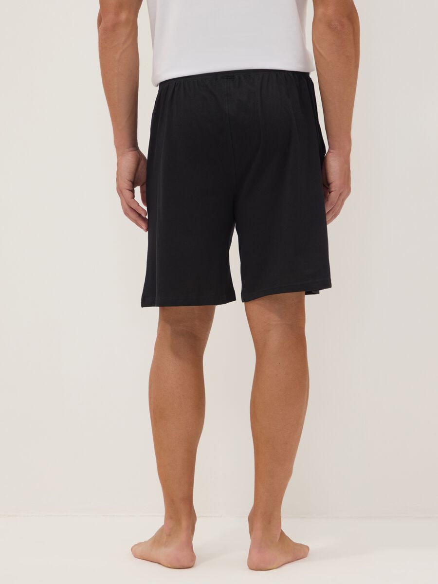 Black organic cotton pyjama shorts_2