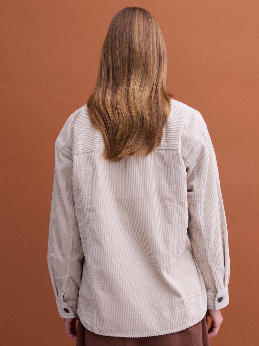 White pure cotton ribbed shirt_3