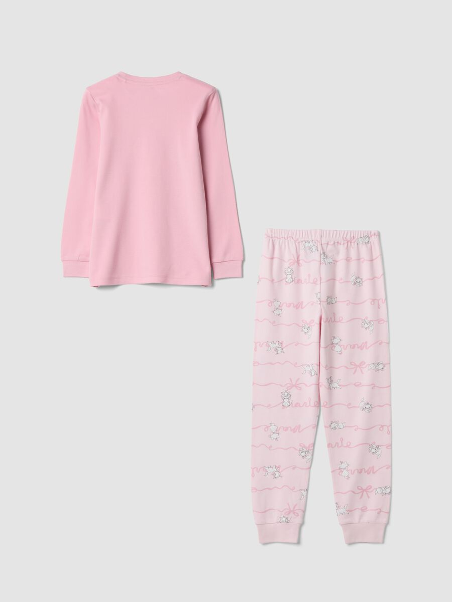 Pink organic cotton pyjamas with Aristocats print_1