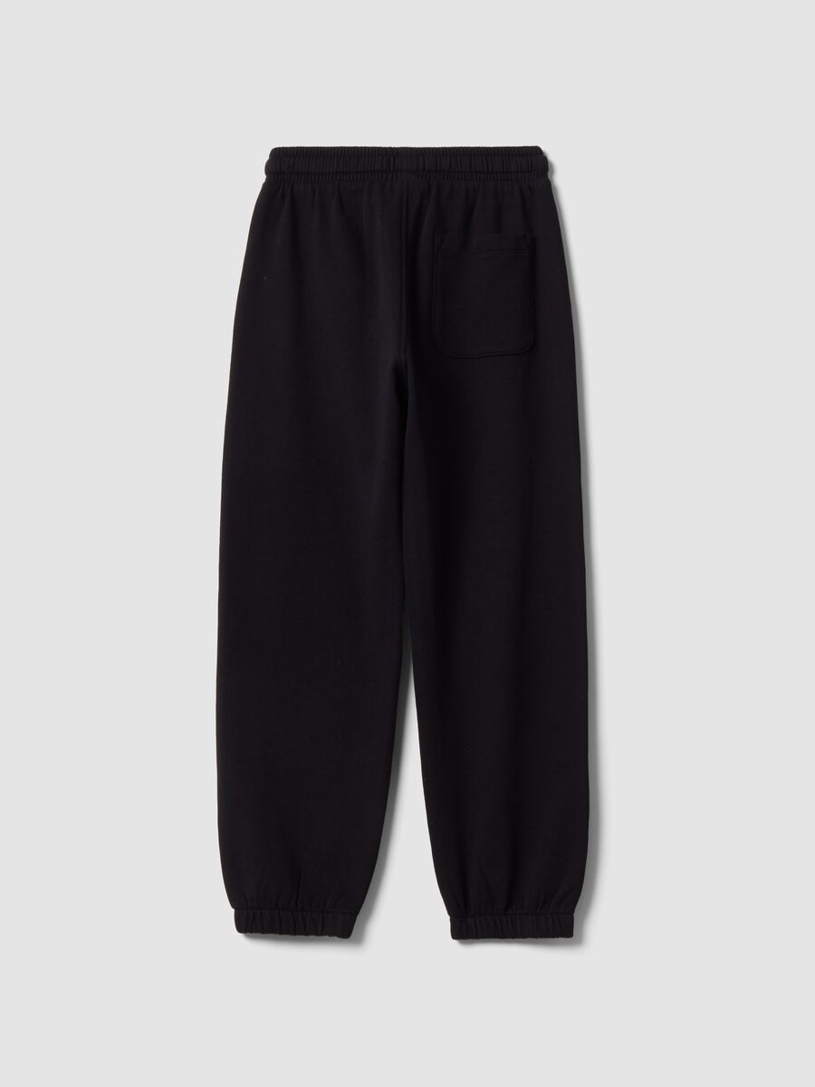 Black jogger trousers in pure organic cotton_6