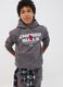 Grey cotton-blend hooded sweatshirt with Chicago Bulls print for boys_0