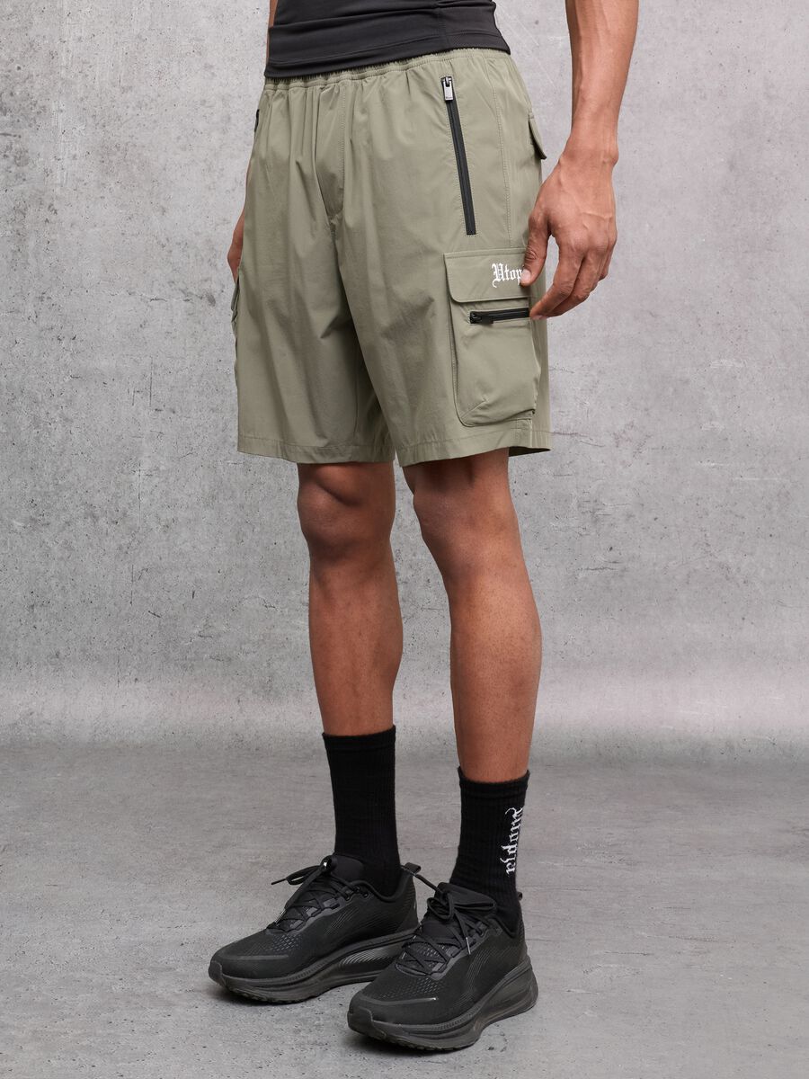 Kombat Active Cargo Shorts Military Green_2