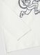 T-shirt bianca in puro cotone organico con stampa college_3