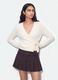 White wrap cardigan with deep V-neck_0