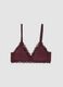 Reggiseno a triangolo viola in microfibra elasticizzata con pizzo_0