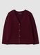 Cardigan rosso in lana elasticizzata con scollo profondo a V_0