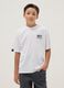 White short-sleeve pure cotton oversized-fit boys&rsquo; T-shirt_0