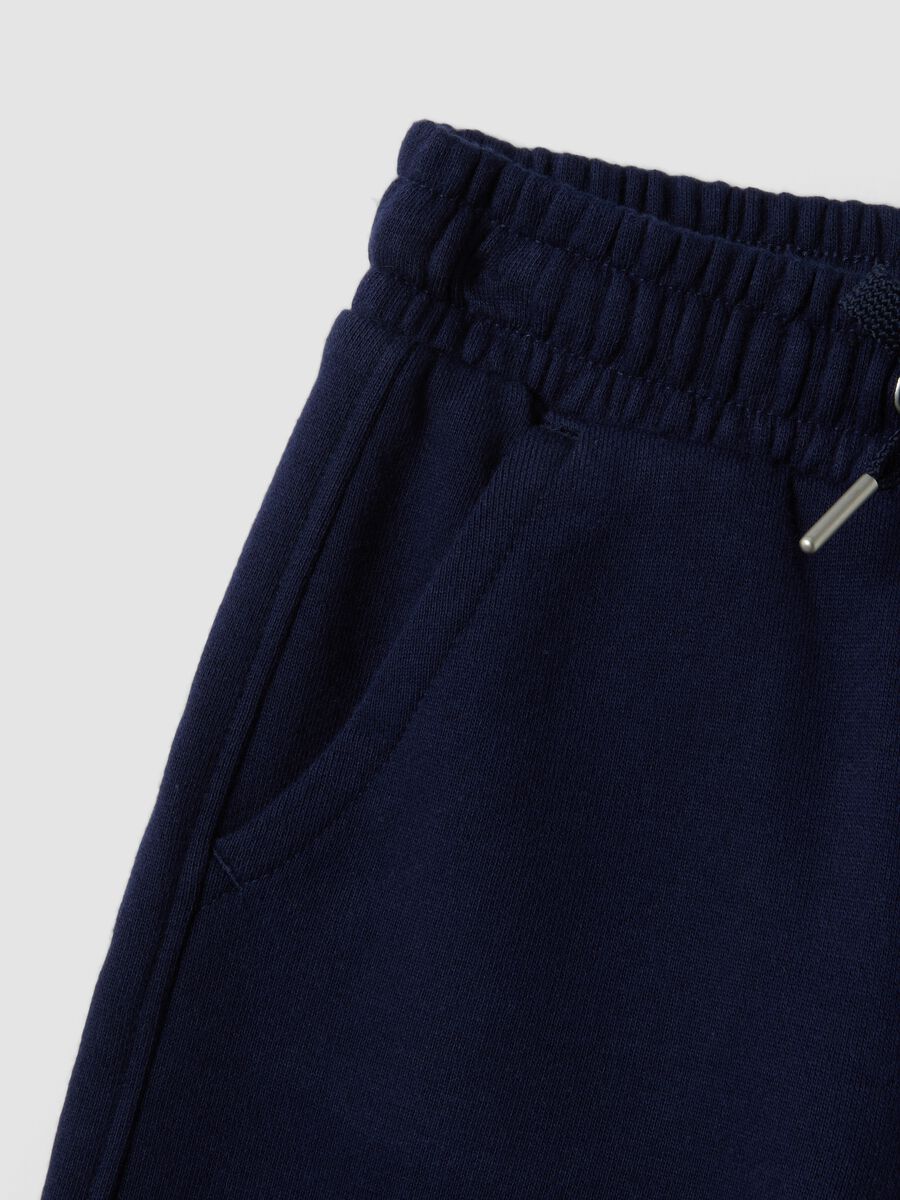 Blue organic cotton culotte trousers for girls_2