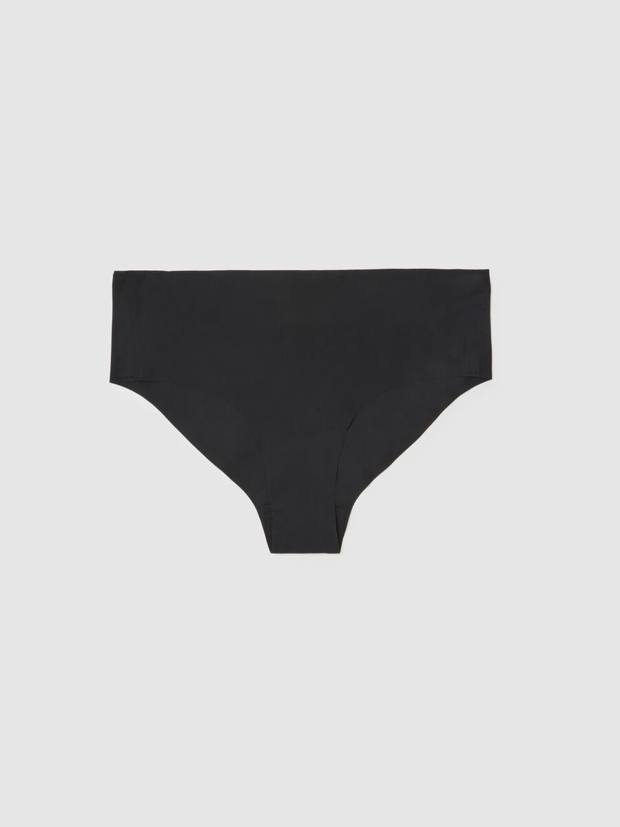 Regular fit black stretch blend briefs_4