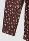 Brown floral organic stretch cotton leggings_3