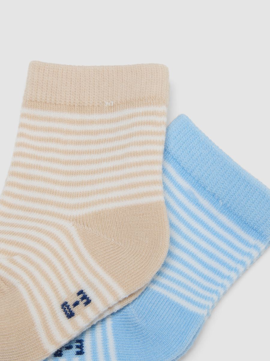 Five-pack of multicolour short socks in stretch organic cotton_2