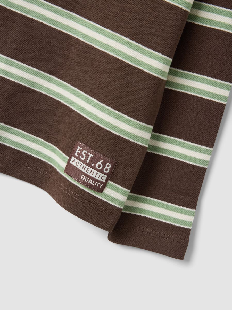Light brown organic cotton polo-neck T-shirt_2