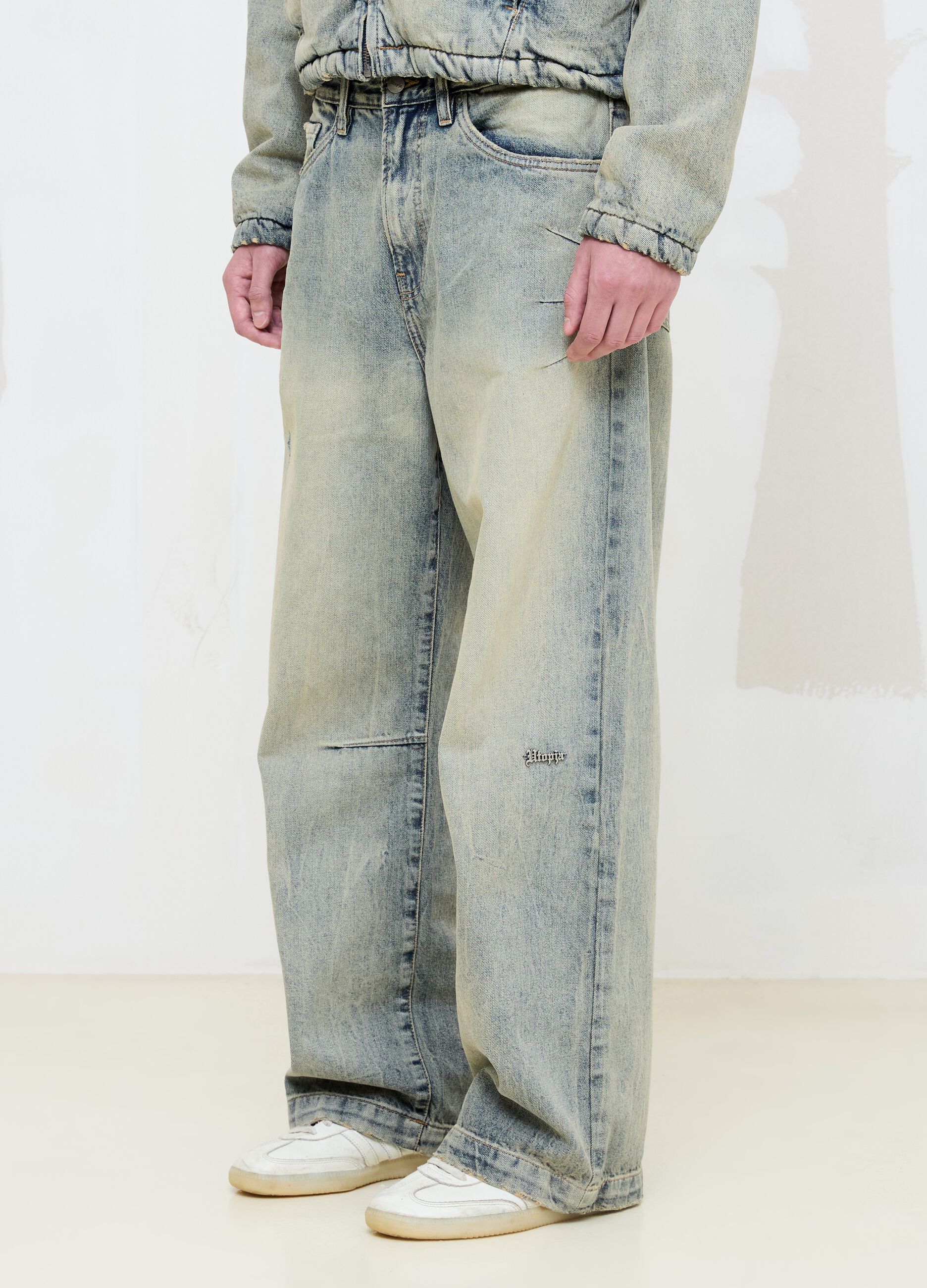 Wide Leg Denim Vintage Light Blue