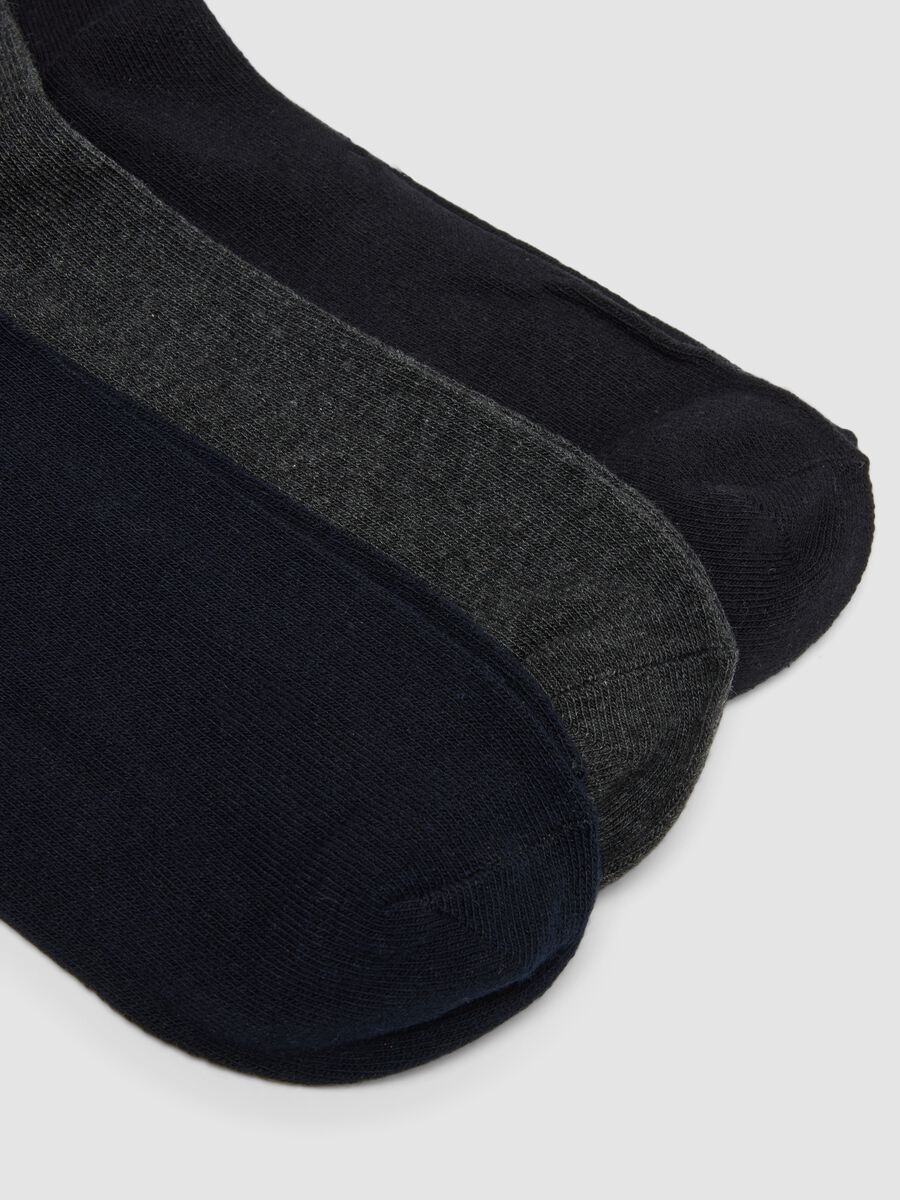 Pack of five multicolour midi socks in stretch organic cotton_1