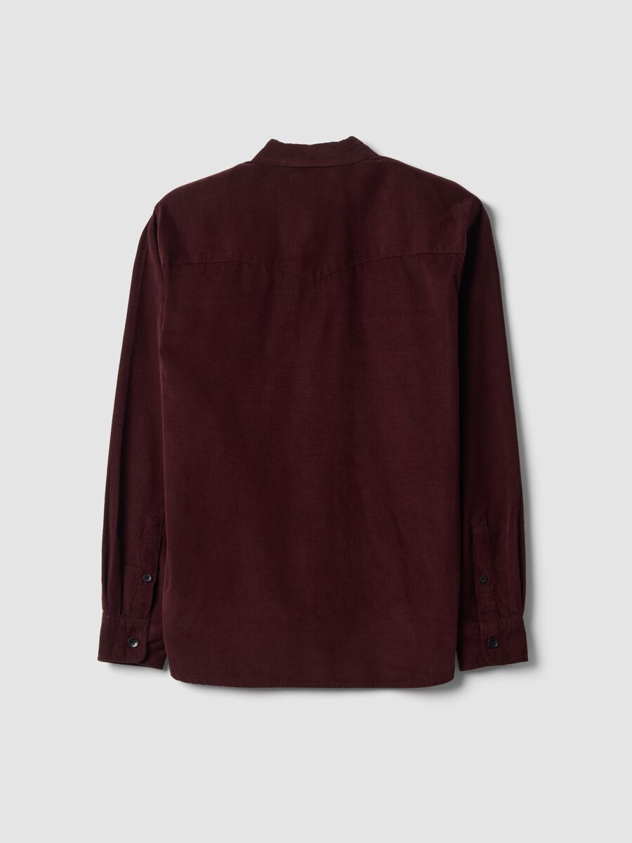 Brown pure cotton shirt with two pockets_6