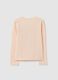 Girls' beige cotton regular fit sweater_1