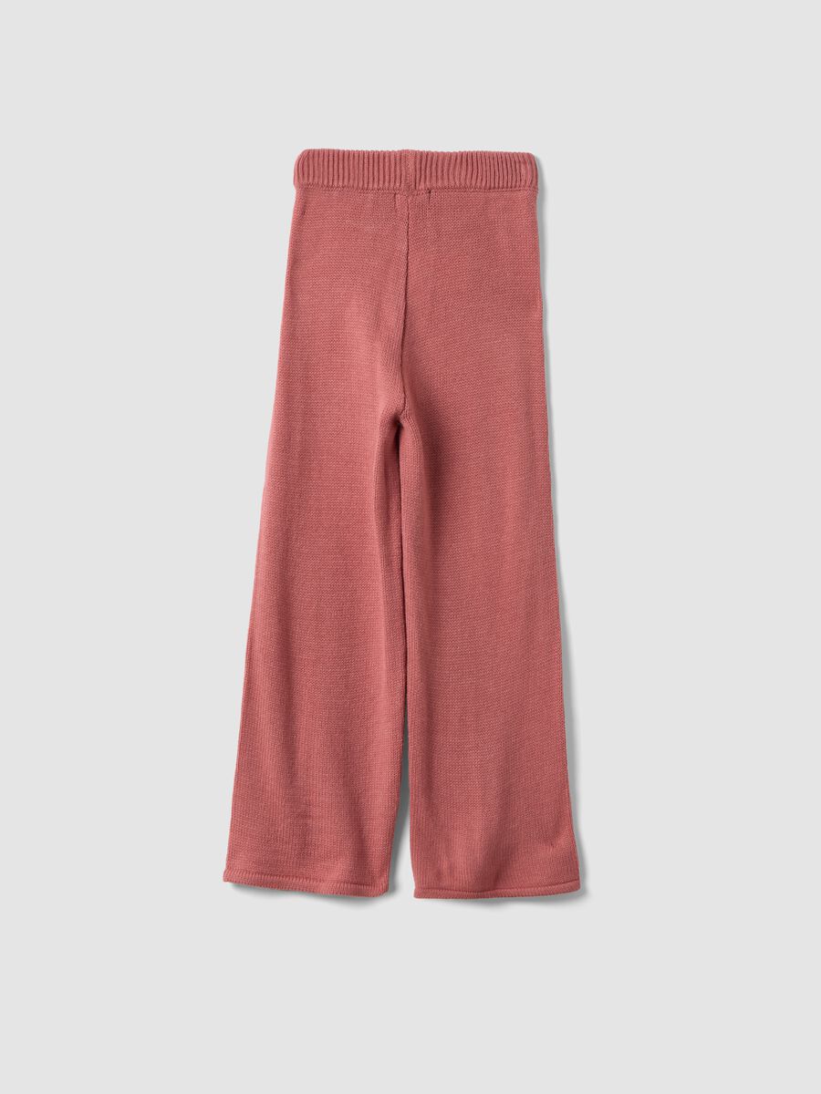 Pink regular-fit trousers with bow_3