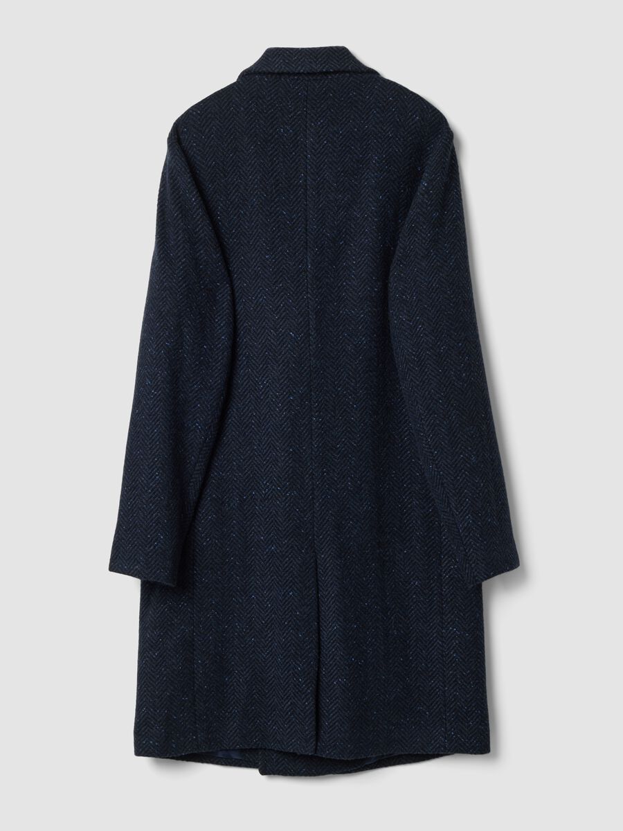 Indigo blue wool and viscose-blend coat_2