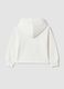 White hooded sweatshirt with teddy bear print in cotton blend_1