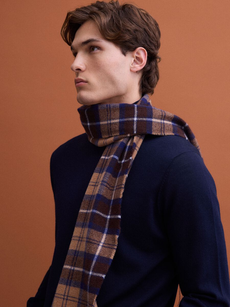 Navy blue pure merino wool turtleneck jumper, regular fit_2