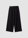 Pantaloni neri wide leg in viscosa elasticizzata_2
