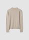 Beige viscose-blend jumper with high neck, regular fit_2