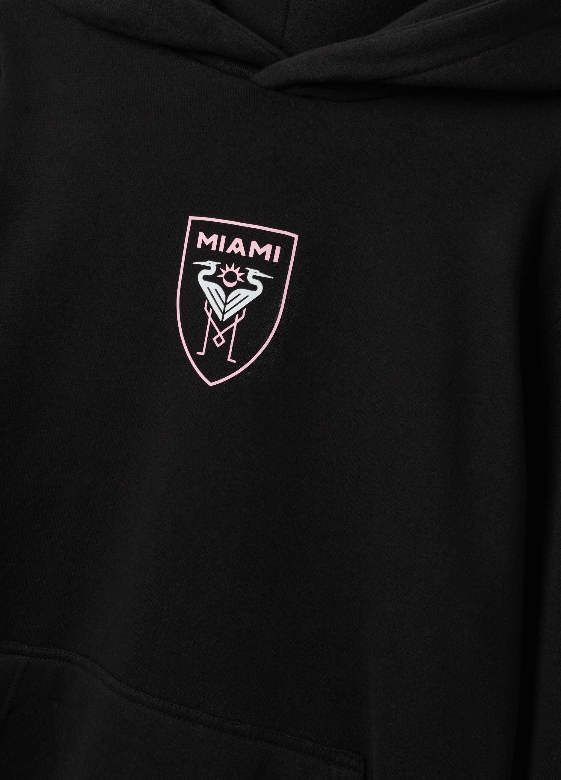 هودي أسود بمزيج قطن مع طباعة Inter Miami CF