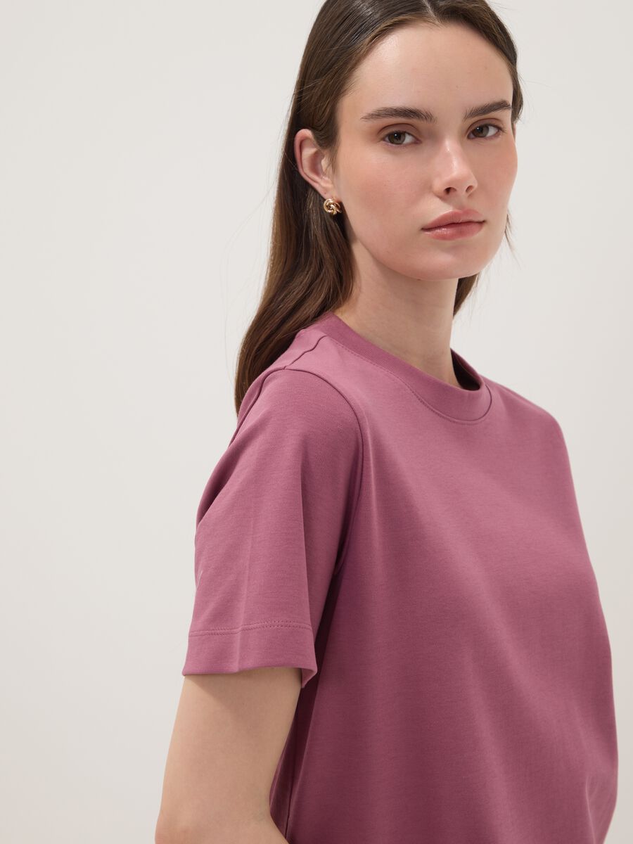 The Iconic Tee relaxed-fit pink pure cotton short-sleeve T-shirt_2