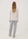 Pigiama beige in puro cotone organico con girocollo_2