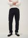 Pantaloni cargo neri in cotone elasticizzato slim fit_1
