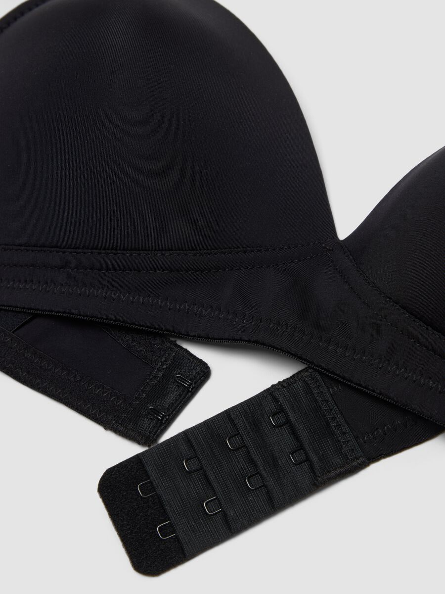 Black padded stretch-fabric bra_5