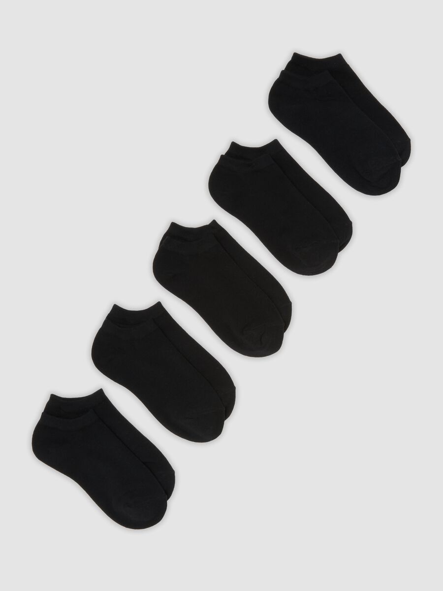 Five-pack of black organic cotton socks_0