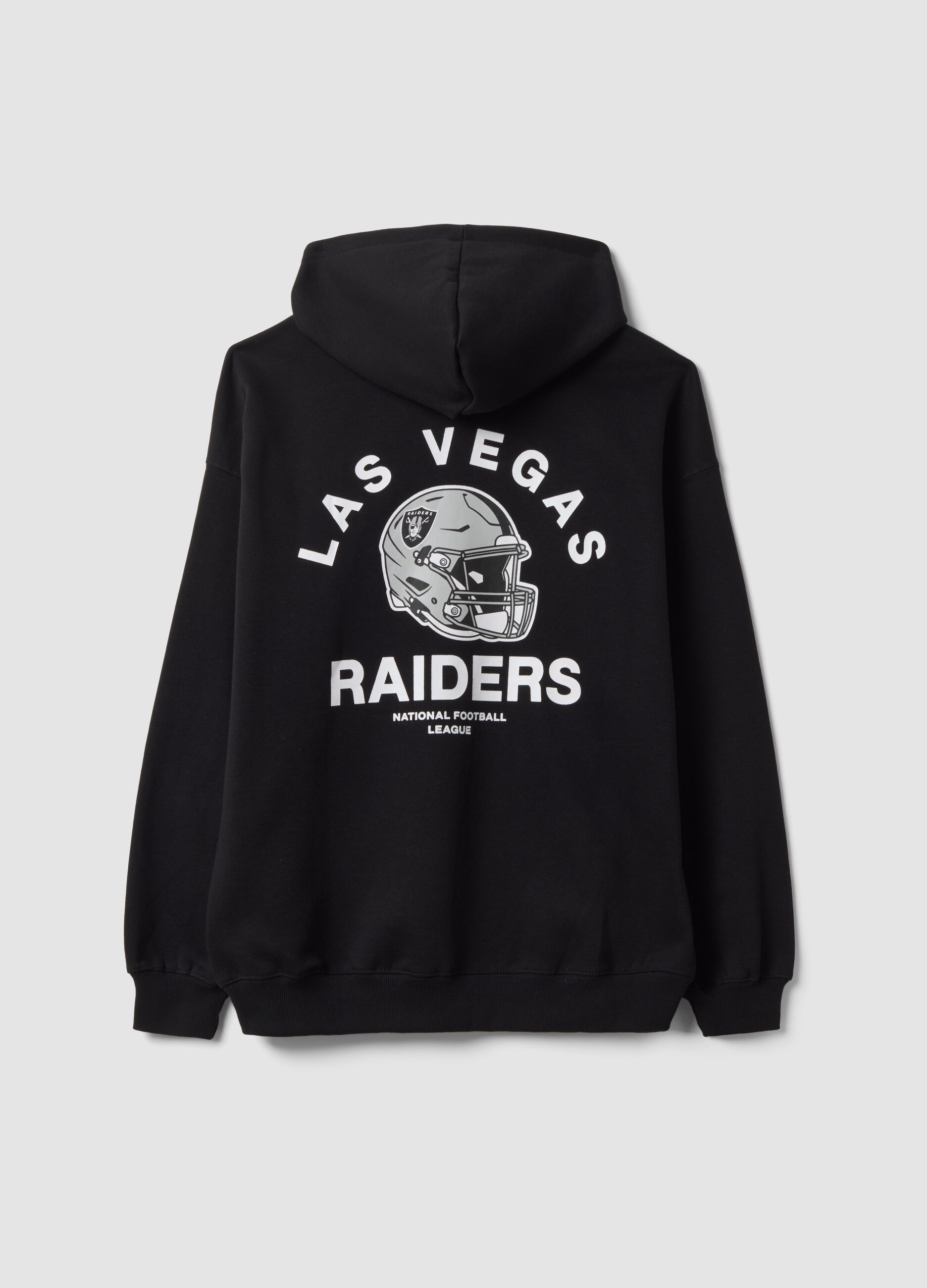 هودي أسود بمزيج قطني مع طبعة Raiders