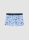 Blue organic cotton midi boxer shorts with gaming print, regular fit, for boys_0