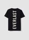 Black pure cotton logo T-shirt, regular fit, for boys_4