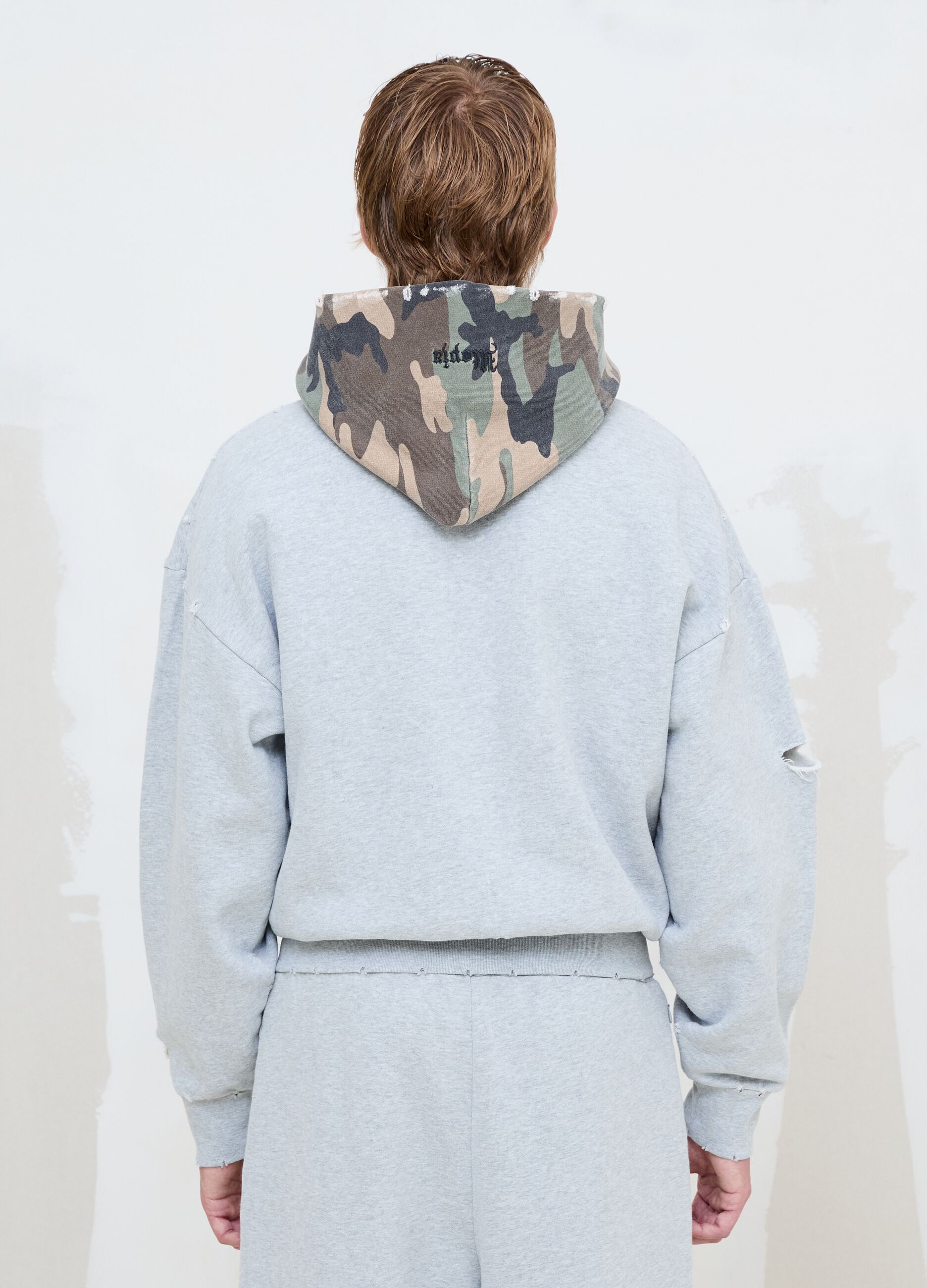 هودي بسحّاب كامل Sunfaded Grey & Camo