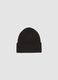 Black ribbed stretch-wool beanie_0