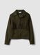 Green fringed jacket with patch pockets_0