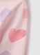 Girl's regular fit pink raincoat with hearts_3