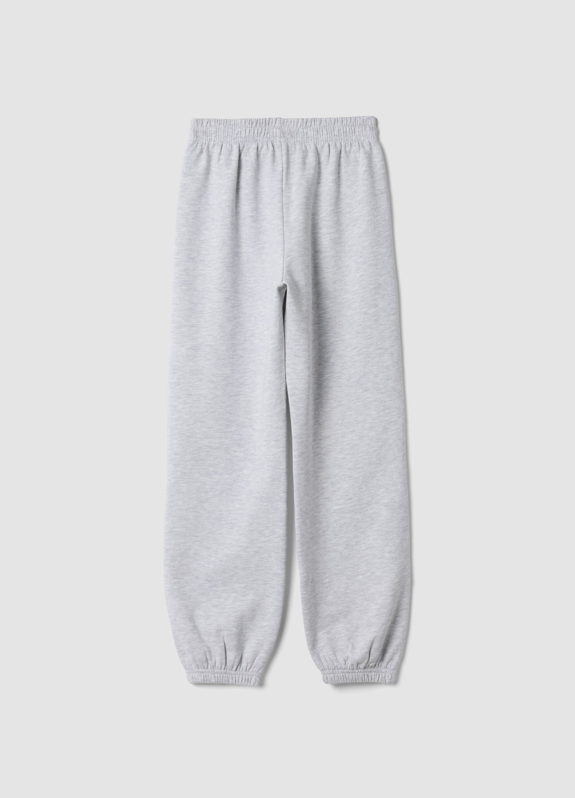 Pantaloni jogger grigi in puro cotone