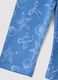 Girls&rsquo; skinny light blue stretch cotton leggings with prints_3