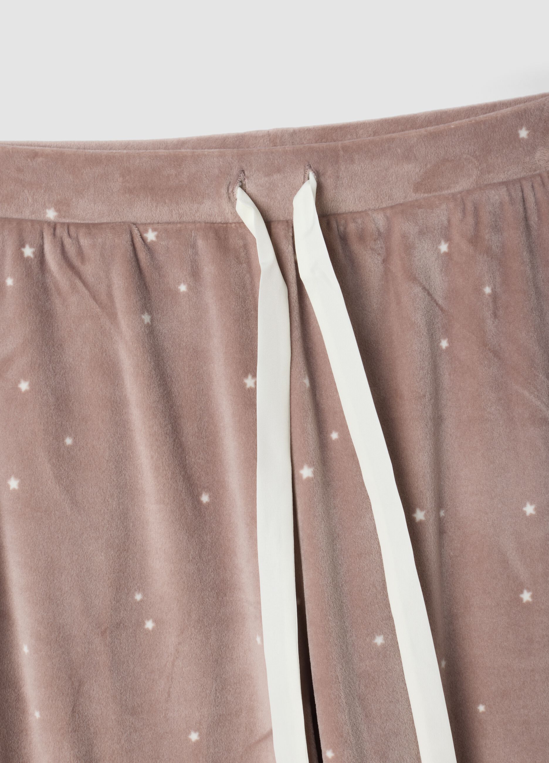 Brown star-print stretch pyjama trousers