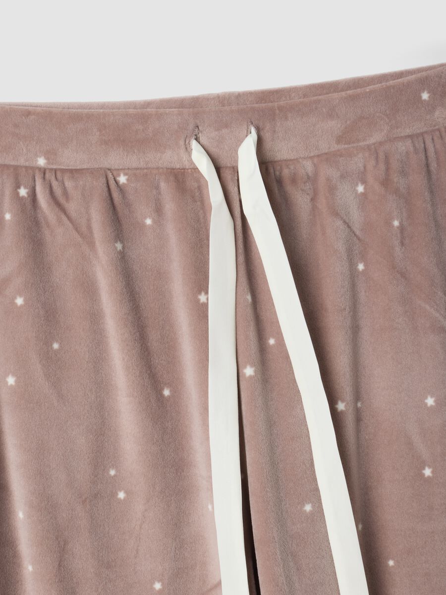 Brown star-print stretch pyjama trousers_5
