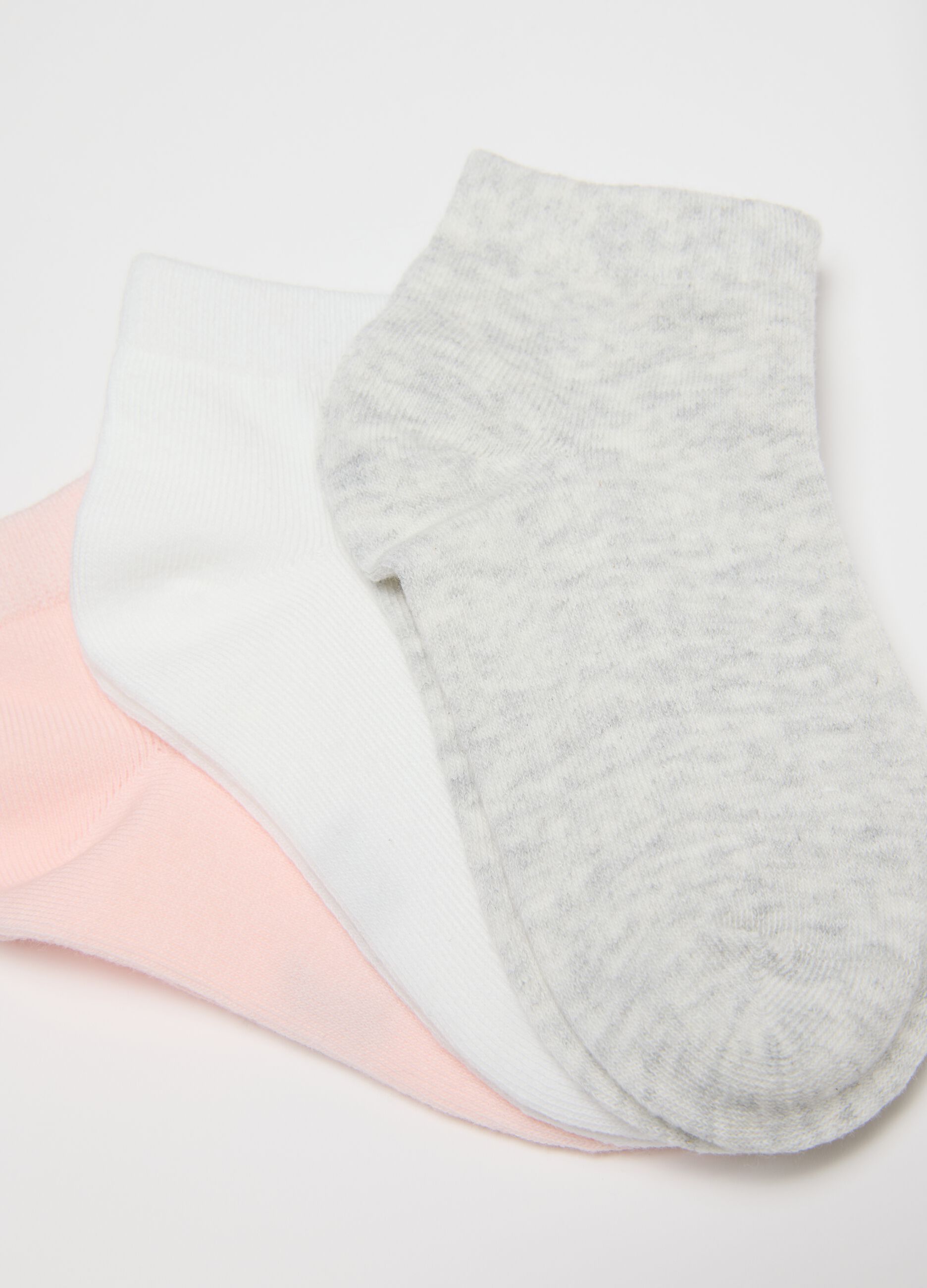 Multicolour Short Sock Multipack for Girls in Elasticated Cotton