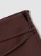 Brown stretch viscose mini skirt with belt_1